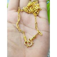 ราคา JIJD k704 สร้อยคอทอง ลายโซ่แบนเงา งานชุบทอง ไม่ลอก ไม่ดำ (18197830192)