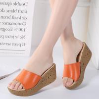 ราคา รองเท้าแตะส้นเตารีดหนังแท้แบรนด์ดังของแท้สำหรับผู้หญิงรองเท้าแพลทฟอร์มส้นสูงพื้นหนาไซส์ใหญ่ใส่ด้านนอกใส่ช่วงฤดูร้อนสำหรับผู้หญิงและผู้หญิง (11997549821)