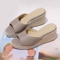 ราคา ? ? ? ? ? ? ? ? ? ? รองเท้าแตะส้นสูง รุ่น Diane ash grey สูง 3 5 นิ้ว ส้นหนาเดินง่าย (21557259631)