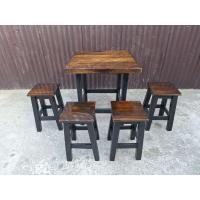 ราคา โต๊ะไม้ โต๊ะชุด ขนาด 70 70 หัวโล้น4ตัว ไม้จามจุรี ใช้ในครัวเรือน ใช้สำหรับร้านอาหาร (21433740650)