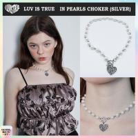 ราคา พร้อมส่ง ของแท้ สร้อยมุก LUV IS TRUE IN PEARLS CHOKER SILVER นำเข้าจากเกาหลี (21427443478)