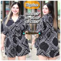 ราคา ? ? ? ? ? ? ? ? ชุดเซ็ทไซส์ใหญ่ เซ็ทเชิ้ตขาสั้นคนอ้วน ลายช้างไทย สไตล์Hot Set2ชิ้น เสื้อ กางเกง แฟชั่นสาวอวบอ้วนอก40 52 งานกระแส (21567512228)