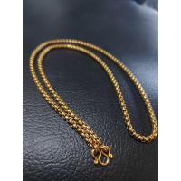 ราคา สร้อยทองเลเซอร์100 1บาทไม่ลอกดำลายผ่าหวายหนา2มิลความยาว24นิ้วสวมหัวได้ (17385428370)