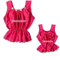 ราคา เสื้อคอกระเช้าเด็กผู้หญิง เสื้อคอกระเช้าเด็กมีโบว์ด้านหลัง ใส่สงกรานต์ ผ้าคอนตอนฉลุลาย รอบอก 20 32 นิ้ว (21472992610)