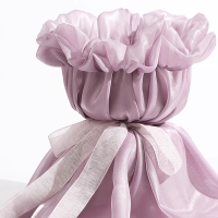 ราคา ชุดเดรสเจ้าหญิงแห่งความรักในดอกไม้ห่อผ้ายืดช่อดอกไม้ผ้าตาข่ายสไตล์ชาแนลดอกกุหลาบผ้าไหมแท้ประดับมุกดอกไม้ (20037842769)