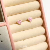ราคา earika earrings smiley heart stud ต่างหูแป้นหน้ายิ้มทรงหัวใจก้านเงินแท้ มีให้เลือก 5 สี เหมาะสำหรับคนแพ้ง่าย (18194768712)