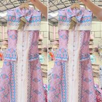 ราคา ชุดเดรสกระโปรง เดรสพิมพ์ลายไทย เดรสใส่ทำงาน เดรสใส่ออกงาน เดรสทรงเอ เดรสลูกไม้ เดรสผ้าอัดกาว (21434511064)