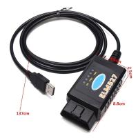 ราคา อุปกรณ์เสริมเครื่องสแกนรถยนต์ ELM327 USB OBD2 สำหรับ Ford MS CAN HS CAN Mazda (15246777609)