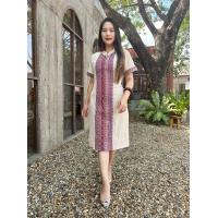 ราคา เดรสผ้าไทย ใส่ทำงาน ใส่ออกงาน ผ้าฝ้ายเชียงใหม่ (18473754831)