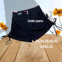 ราคา Volume Jeans ขาสั้นแต่งผูกปลายขาน่ารักกก งานผ้านอกนำเข้า แต่งกรุดุม 2 เม็ด กระชับเก็บทรง ผ้ายืด มี3 สี ดำ เข้ม ขาว S 42 (18077071460)