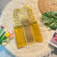 ราคา ชุดไทยสีทอง ชุดไทยสัตว์เลี้ยง ใส่ได้ทั้งสุนัขและแมว (21503019431)