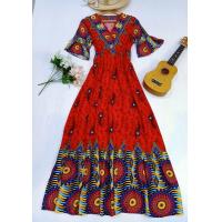 ราคา เดรส เดรสสาวอวบ ฟรีไซด์อก32 42นิ้ว ยาว 53นิ้ว คอวีกุ้น สาวอวบอ้วนใส่ได้ เดรสยาว ด้านหลังเป็นเชือกผูกปรับได้ เดรสโบฮีเมี่ยน พร้อมส่งจากไทย (21446729453)