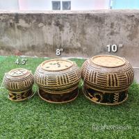 ราคา กระติบข้าวข้าวทรงสวย ติบข้าวสวยหรู 4 5 8 10 นิ้ว ติบข้าวเหนียวงานละเอียดฐานแกะสลัก ของขวัญของฝาก พร้อมส่งค่ะ ขนาดกำลังดี สั่งเลย (18544222047)