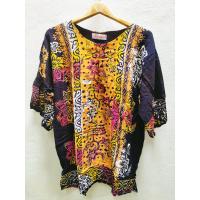 ราคา เสื้ออินโดแท้ ผ้าบาติกคอกลมแขนสั้นไซส์ใหญ่พิเศษจัมโบ้ (15389055023)