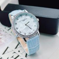 ราคา นาฬิกาข้อมือผู้หญิง แบรนด์หรู สายมาก หน้าปัดประดับเพชร สายหนัง ขนาด 35 มม พร้อมกล่องกระดาษแบรนด์ (21534323084)