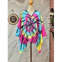 ราคา เสื้อมัดย้อมทรงค้างคาวน่ารักลายตามภาพพร้อมส่ง อก32 60 หน้าผ้ายาว25 ผ้านุ่มมาก ส่สบายปลีกและส่ง mudyomnudy (20009511070)