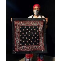 ราคา ผ้าโพกหัวฮิปฮอปผืนใหญ่ ผ้าเช็ดหน้าลายลูกน้ำ Bandana Gangster (18841886635)