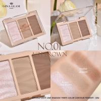 ราคา จีน่า แกรม คอนทัวร์พาเลท เนื้อแมท เกลี่ยง่าย 12g G64 Gina Glam Natural Light and Shadow Three Color Contour Powder (21508991500)
