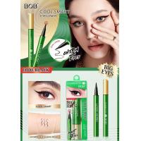 ราคา BOB COOL SMART EYELINER SLIM LINER อายไลเนอร์เมจิกเขียว Waterproof Black Eyeliner (21486043581)