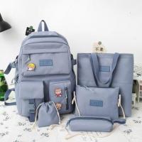 ราคา COD Korean Style ins Schoolbag for Women the Campus of Middle School Backpack Harajuku Style Large Capacity Canvas College Students Backpack for Women System (21187372720)