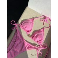 ราคา Daisy Butterfly bikinis บิกินี่สีชมพู shocking pink ผ้าterry ทอนูนลายดอกไม้ พร้อมดีเทลผีเสื้อ (21166386659)