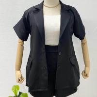 ราคา Plus size ชุดเซ็ท2ชิ้น เสื้อเบลเซอร์แขนสั้น กางเกงขาสั้นสาวอวบ เสื้อผ้าแฟชั่นผู้หญิงอ้วน รุ่น ซ CEO Y12 (21385290550)