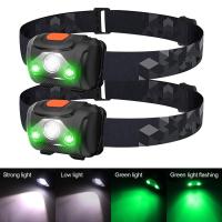 ราคา 2022 Headlamp XPE 2x2835 White Green Red 4 Mode Headlight IPX4 Torch for Camping Fishing By Battery (19724526400)