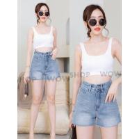 ราคา 895กางเกงยีนส์ขาสั้นผ้าไม่ยืดเอวสูงงานป้ายwowสวยมากใส่สวยใส่สบาย (19467728890)