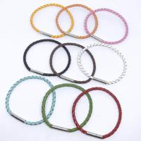 ราคา กำไลข้อมือสายหนังแท้ 3mm พร้อมตัวล็อค (1075546893)