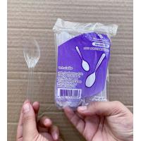 ราคา ช้อนไอศครีม ช้อนไอติม ช้อนรีน่า พลาสติก สีขาว ใส คละสี สีโปร่งแสง ยี่ห้อSB ยกมัด 10 แพค (16094790978)