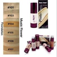 ราคา รองพื้น Music flower photogenic overtime foundation oil free spf 25 30ml มีทั้งแพคเกจกลมและเหลี่ยม กันน้ำ100 คุมมันสุดๆ สาวหน้ามันห้ามพลาด (16283553421)