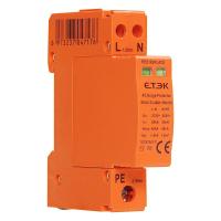 ราคา ETEK EKU6 T2 40S 1N275 SPD Type 40kA 275Uc V 2 ขั้ว 1 NPE T2 Mini 18mm (17692585873)
