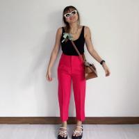 ราคา 7Boyy trousers กางเกง5ส่วนเอวสูง กางเกงทรงบอย กางเกงทำงาน กางเกงขายาวยูนิโคล uniqlo กางเกงห้าส่วนสีพื้นสไตล์เกาหลี (19457194569)