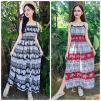 ราคา ชุดเดรสสายเดี่ยวาม็อคอกลายช้างเอกลักษณ์ประจำช้างไทย (21443696350)