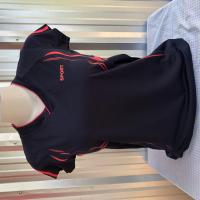 ราคา เสื้อออกกำลังกาย เสื้อกีฬา Sports สีกรมแถบโอรส คอปก คอวี เนื้อผ้าคุณภาพสูง Polyester (21470835092)