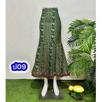 ราคา กระโปรงหางปลาผ้าฝ้ายพิมพ์ลาย กระโปรงผ้าไทยทรงเข้ารูปสวยงานฟรีไชต์ (21617767971)