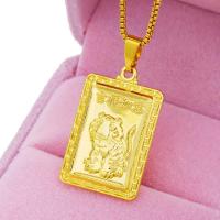 ราคา น่ารักเลียนแบบทองพ่นทรายทองปีนักษัตรจี้หญิง ทองเหลืองชุบ 24k สีทอง (18810527204)