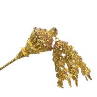 ราคา Vintage jewelry ปิ่นปักผม ชุดไทย ปิ่นปักผมออเจ้า เล็ก เครื่องประดับผม สีทอง เพชร (16867798982)