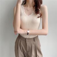 ราคา ส่งไว สต็อกไทย เสื้อกล้ามไหมพรมยืด รุ่นคอหยัก7 สีพื้น (9442386937)