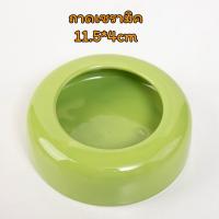 ราคา D 48 ถาดเซรามิค สีเขียว ถาดอาหารนกแก้ว มีน้ำหนัก ไม่พลิกคว่ำง่าย หงษ์หยก ฟอพัส เลิฟเบิร์ด ค๊อกคาเทล กรีนชีค 11 5 4cm (21539864728)