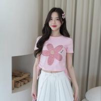 ราคา JARINYA เสื้อยืดครอปผ้าเนื้อเด้ง งานปักเพชร สกรีนกากเพชร สวยวิ้งๆ ไม่ย้วย ไม่หด ยับยาก ผ้าเกรดดีสุด (21399293041)