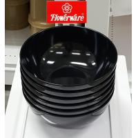 ราคา ชามโคม6 นิ้ว 6 ชิ้น สีดำ ฟาเวอร์แวร์เกรดA เมลามีน100 (11054196809)