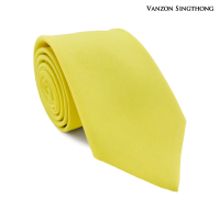 ราคา เนคไทสีเหลือง เนคไทสีเหลืองสด เนคไทเหลืองผู้ใหญ่ ผ้าไม่มันเงา By Vanzon Singthong (16430449811)