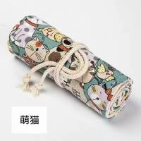 ราคา ม่านดินสอแบบพับได้ถุงใส่ดินสอแบบม้วนสีกล่องใส่ดินสอสำหรับวาดรูปจิตรกรรมความจุขนาดใหญ่36สี48หลุม72ช่องสำหรับนักเรียนศิลปะ (21389409416)
