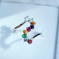 ราคา แหวนนพเก้า พลอยนพเก้า พลอยแท้ตามตำรา แหวนเสริมโชคลาภ แหวนเงินแท้ 92 5 จากจันทบุรี (21573913342)