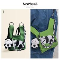 ราคา Simpsons กระเป๋าสะพายข้างแบบออริจินัลกระเป๋าสะพายไหล่เดียวกระเป๋าผู้หญิงกระเป๋าสีชมพูกระเป๋าสะพายข้างผ้าถักสีตัดกันระดับสูงไอเดียสร้างสรรค์แมทช์ลุคง่าย (21151703164)
