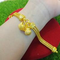 ราคา สร้อยข้อมือ2บาท แถมตะขอ จี้กิมตุง ถุงทอง ทองล้วน ลงยา สวยๆ ถ่ายจากงานจริงทุกชิ้น (14348975049)