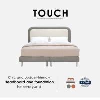 ราคา INDEX LIVING MALL เตียงนอน รุ่นทัช ขนาด 5 ฟุต สีเทาเข้ม ครีม (21392469066)