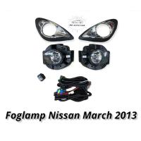 ราคา ไฟตัดหมอก NISSAN MARCH 2013 2014 2015 2016 eco car สปอร์ตไลท์ นิสสัน มาร์ช foglamp Nissan March 2013 on (12502685275)