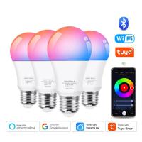 ราคา หลอดไฟ LED Xiaomi WiFi สมาร์ทหลอดไฟ LED หลอดไฟอัจฉริยะแบบหรี่แสงได้ หลอดไฟสี RGBCW ลดแสงอัจฉริยะด้วยรีโมทคอนโทรล Tuya Alexa Google Home App (21585548886)